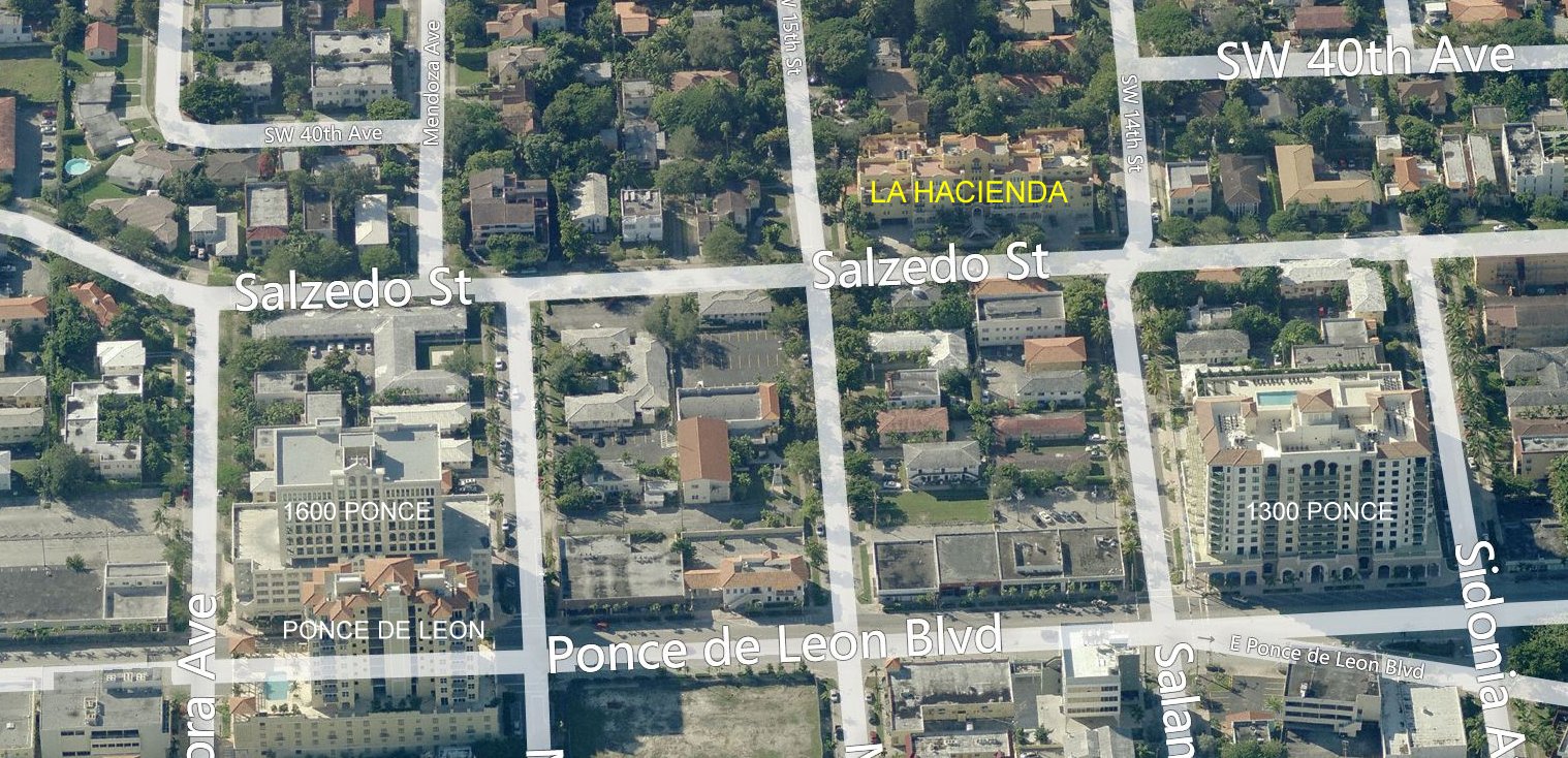 Aerial photo of La Hacienda