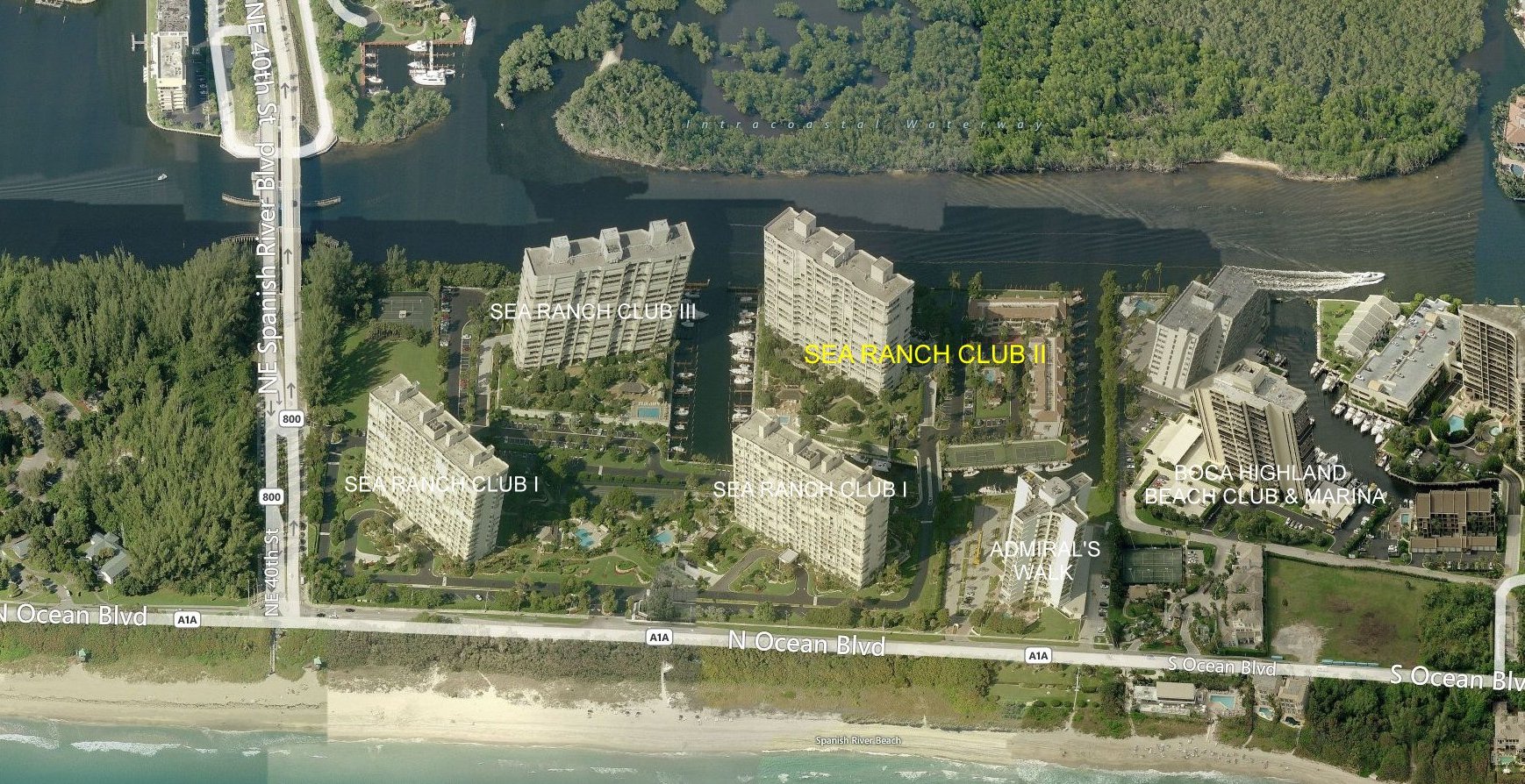 Aerial photo of Sea Ranch Club of Boca II & TH