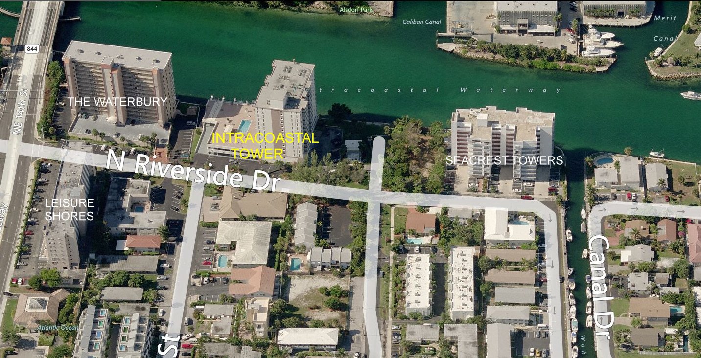 Aerial photo of Intracoastal Tower