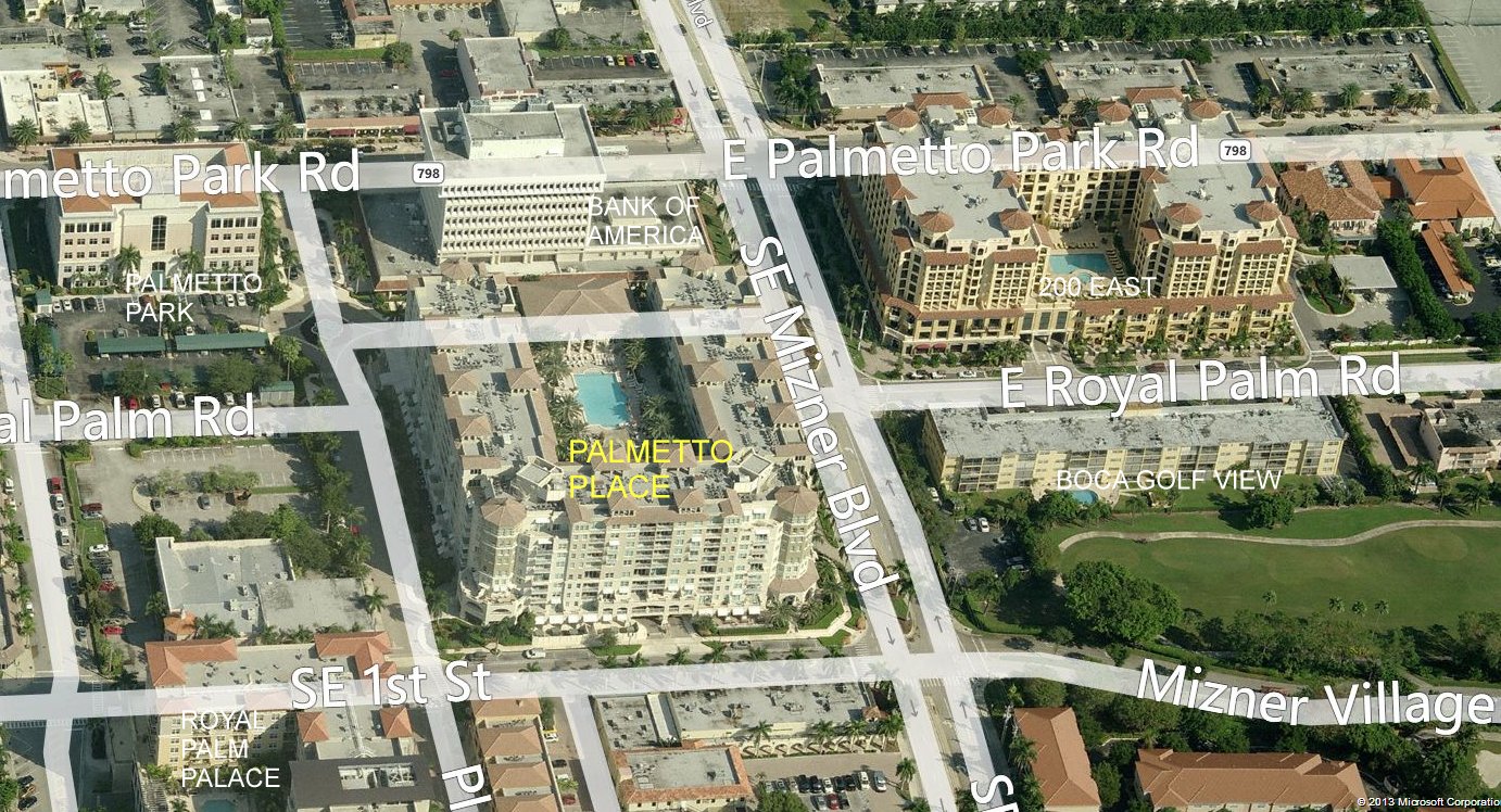 Aerial photo of Palmetto Place