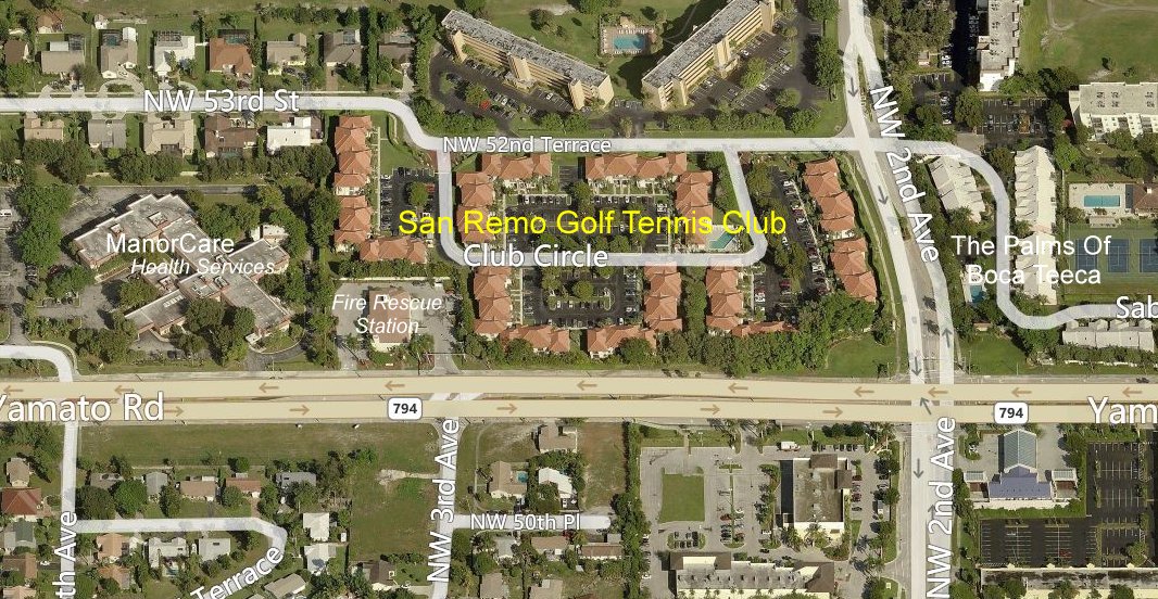 Aerial photo of San Remo Golf & Tennis Club