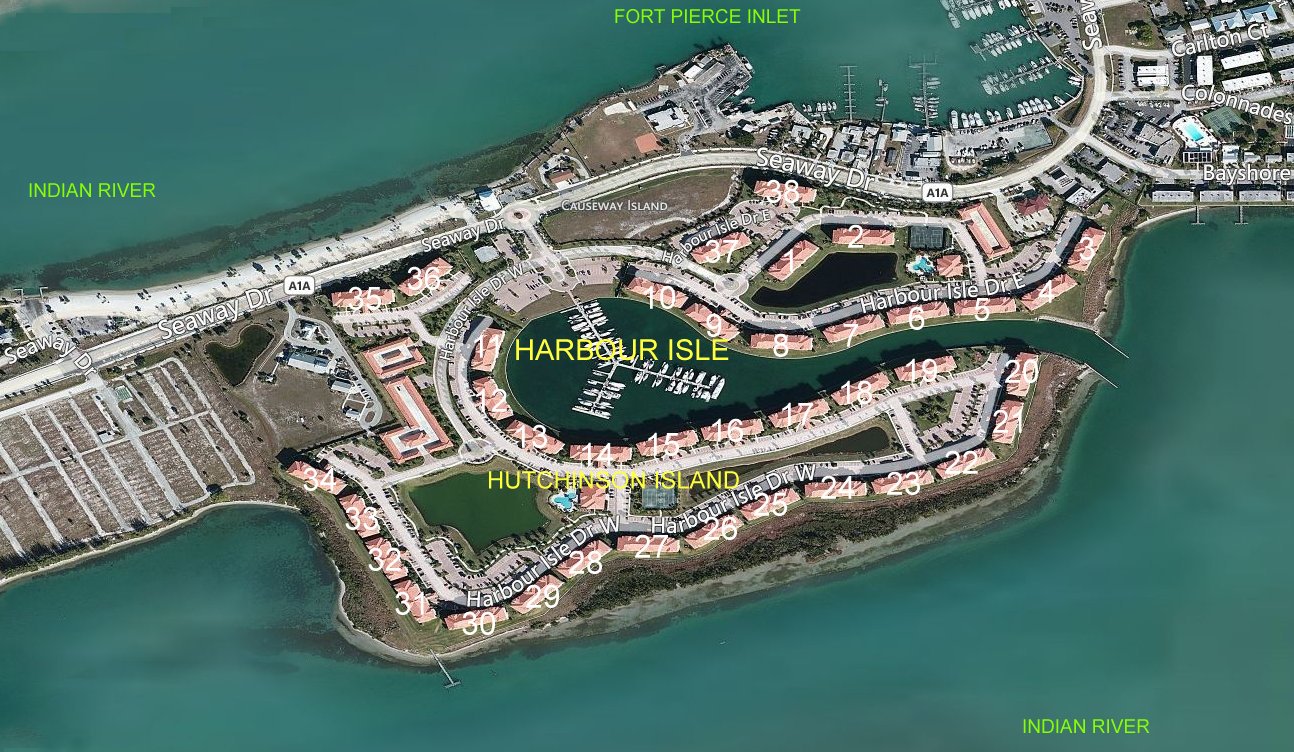 Aerial photo of Harbour Isle at Hutchinson Island East