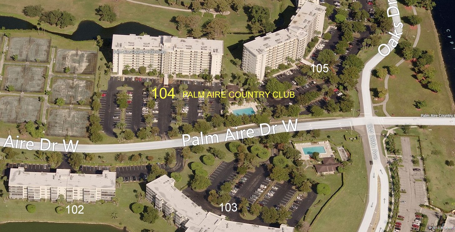 Aerial photo of Palm Aire 104