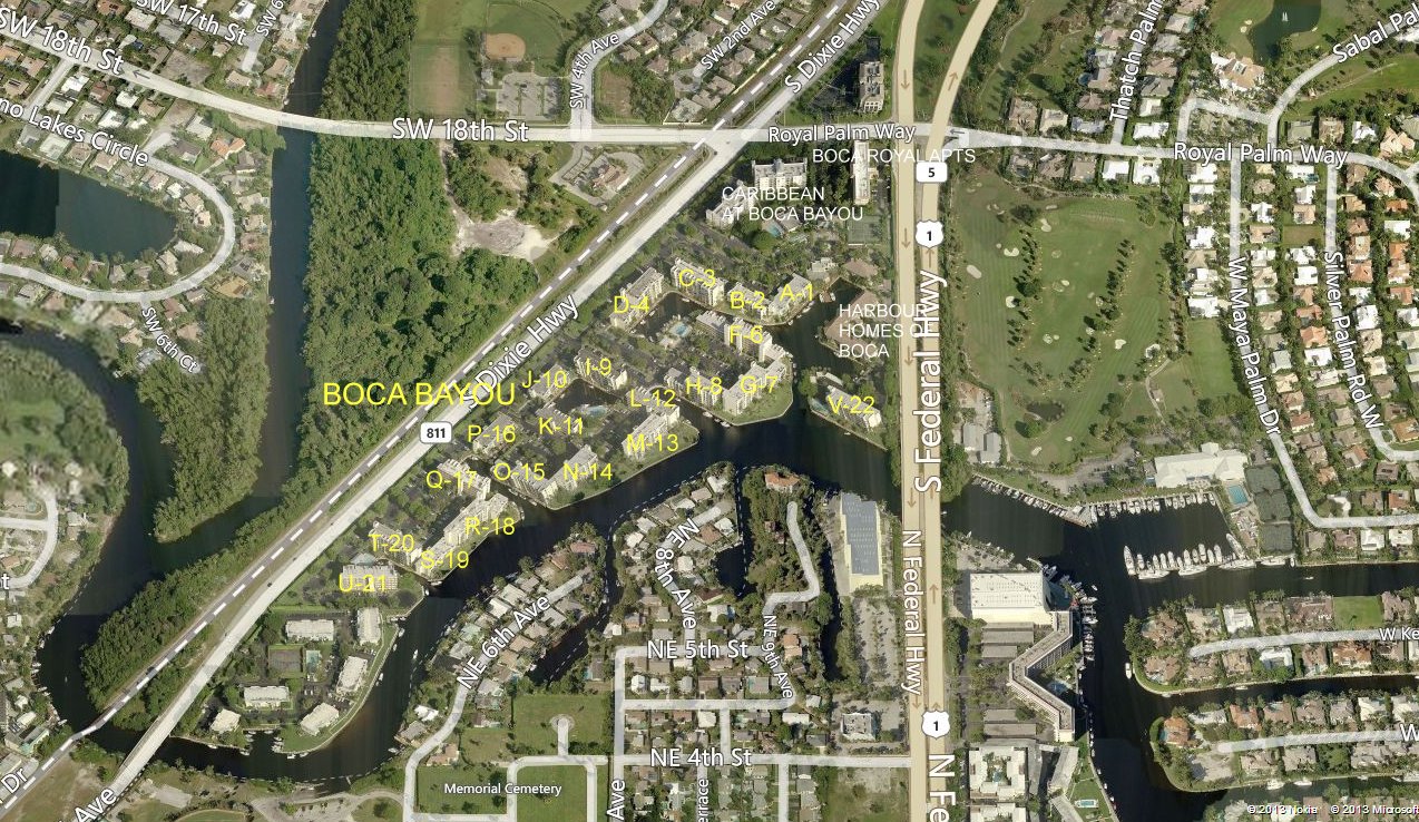 Aerial photo of Boca Bayou 1 to 22