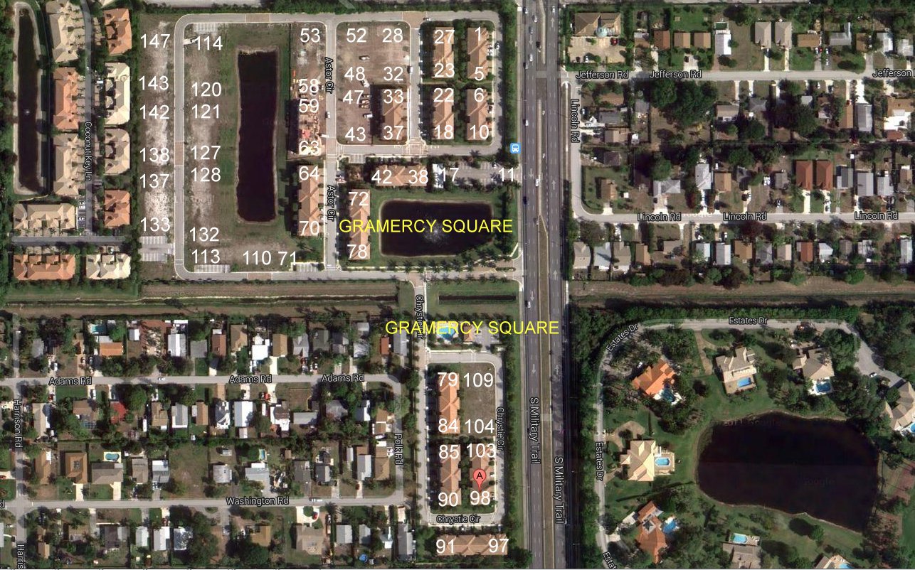 Aerial photo of Gramercy Square