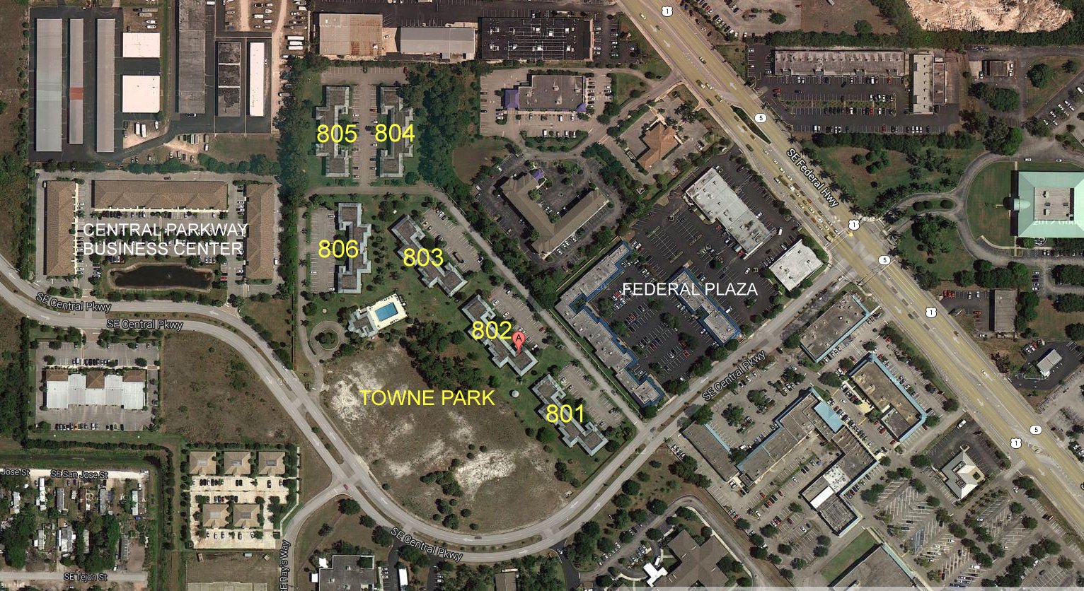 Aerial photo of Towne Park