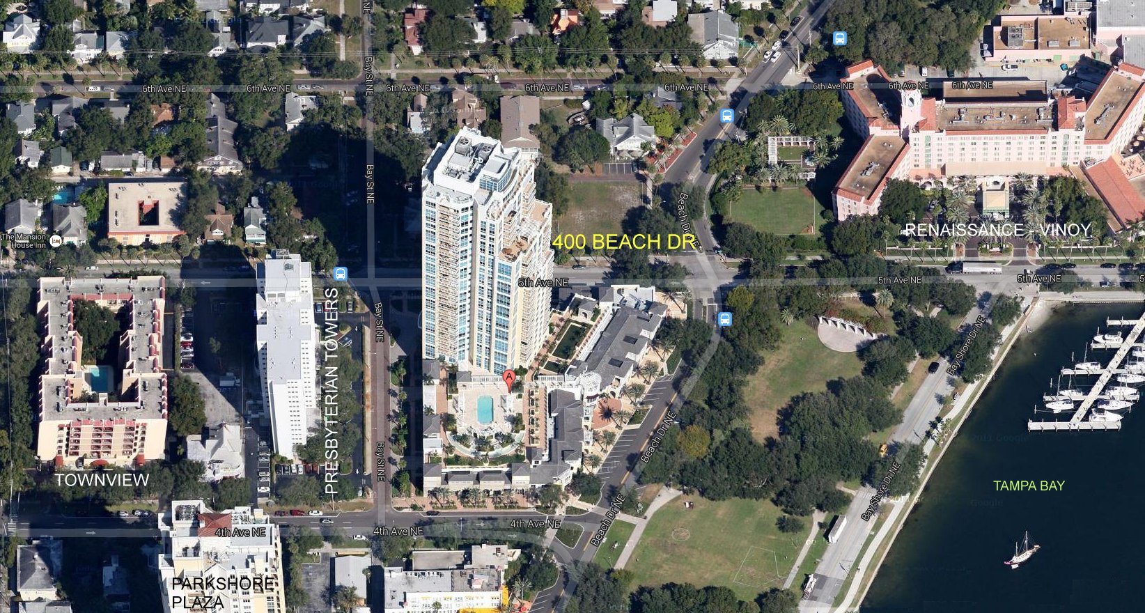 Aerial photo of 400 Beach