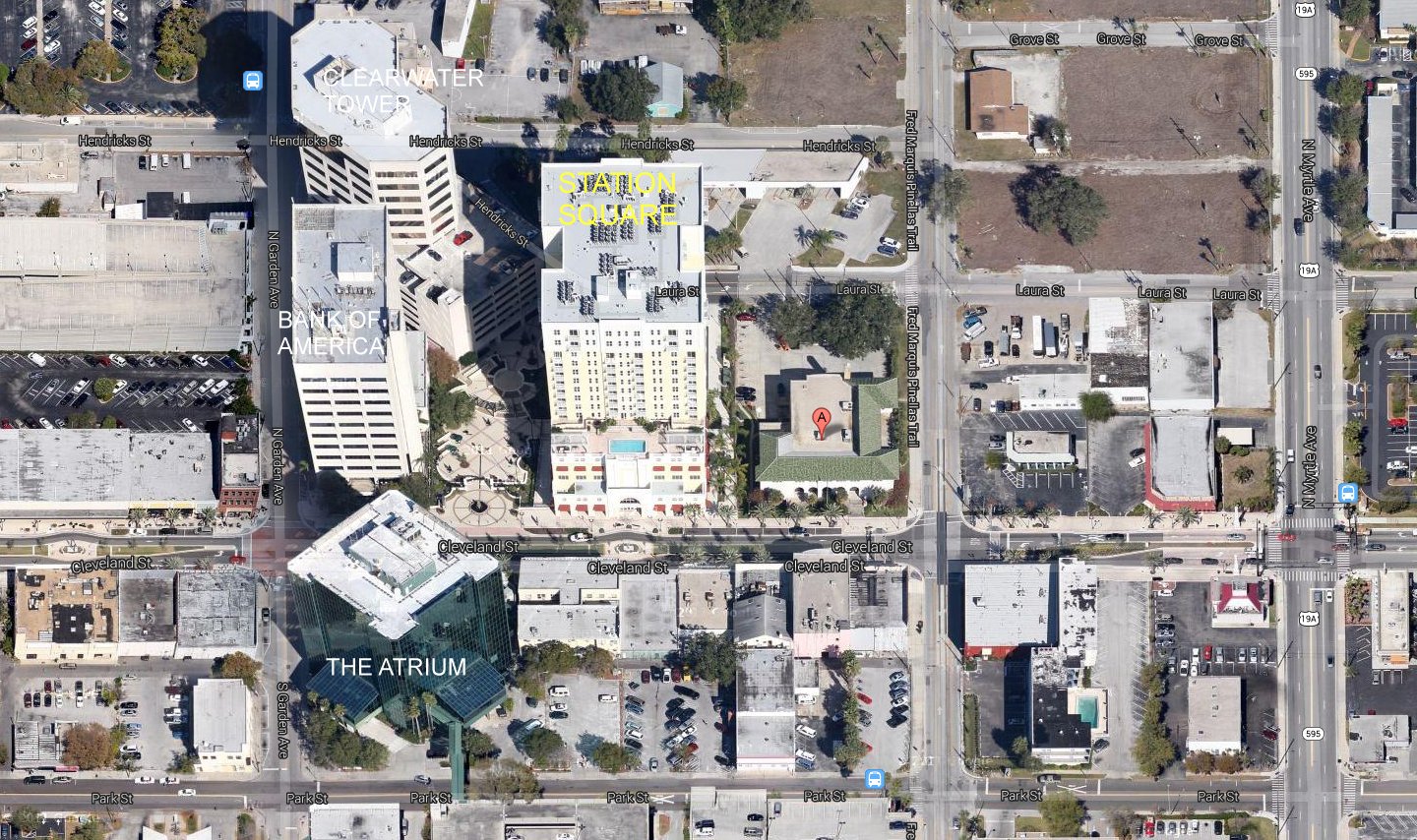 Aerial photo of Station Square