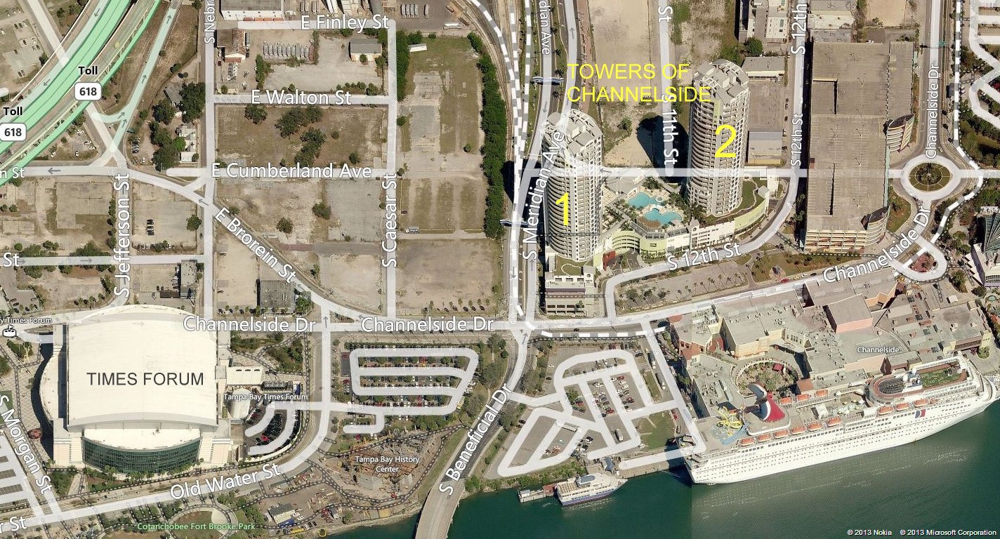 Aerial photo of Towers of Channelside 1