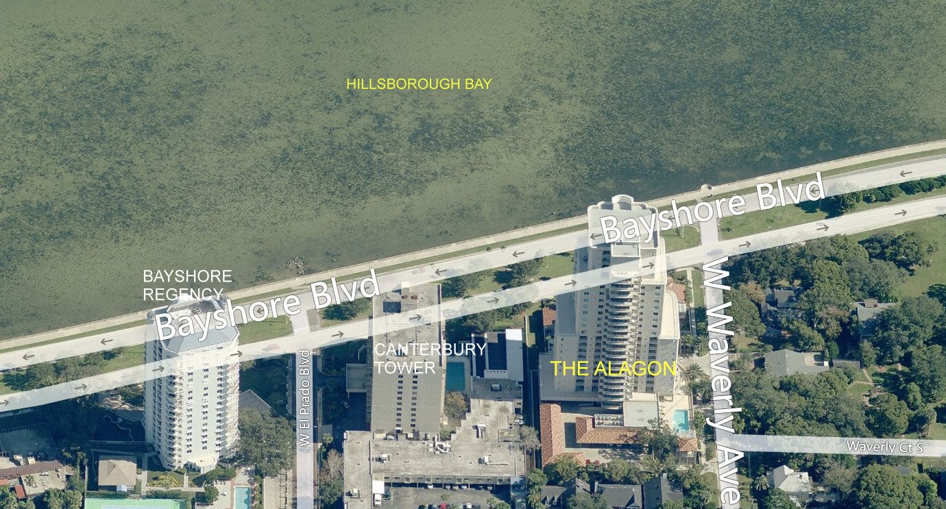 Aerial photo of Alagon on Bayshore