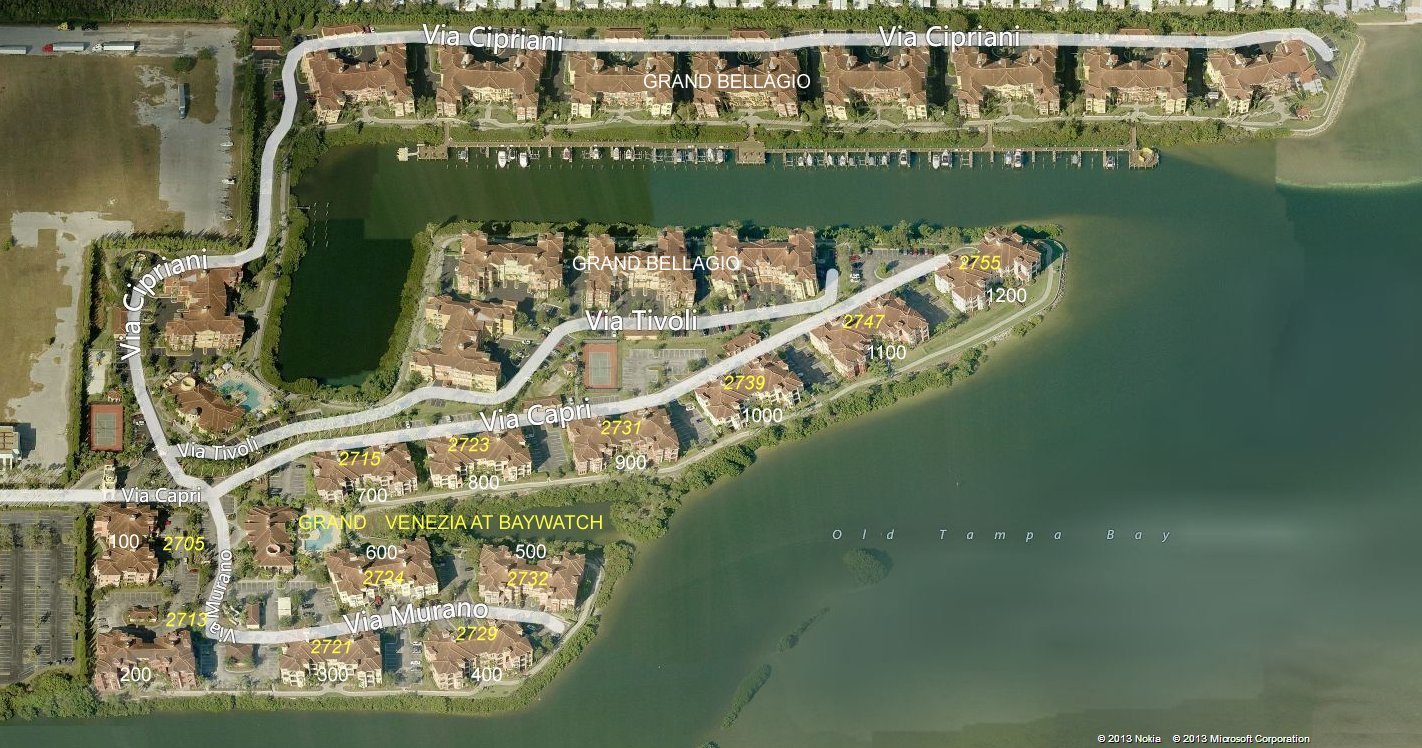 Aerial photo of Grand Venezia at Baywatch