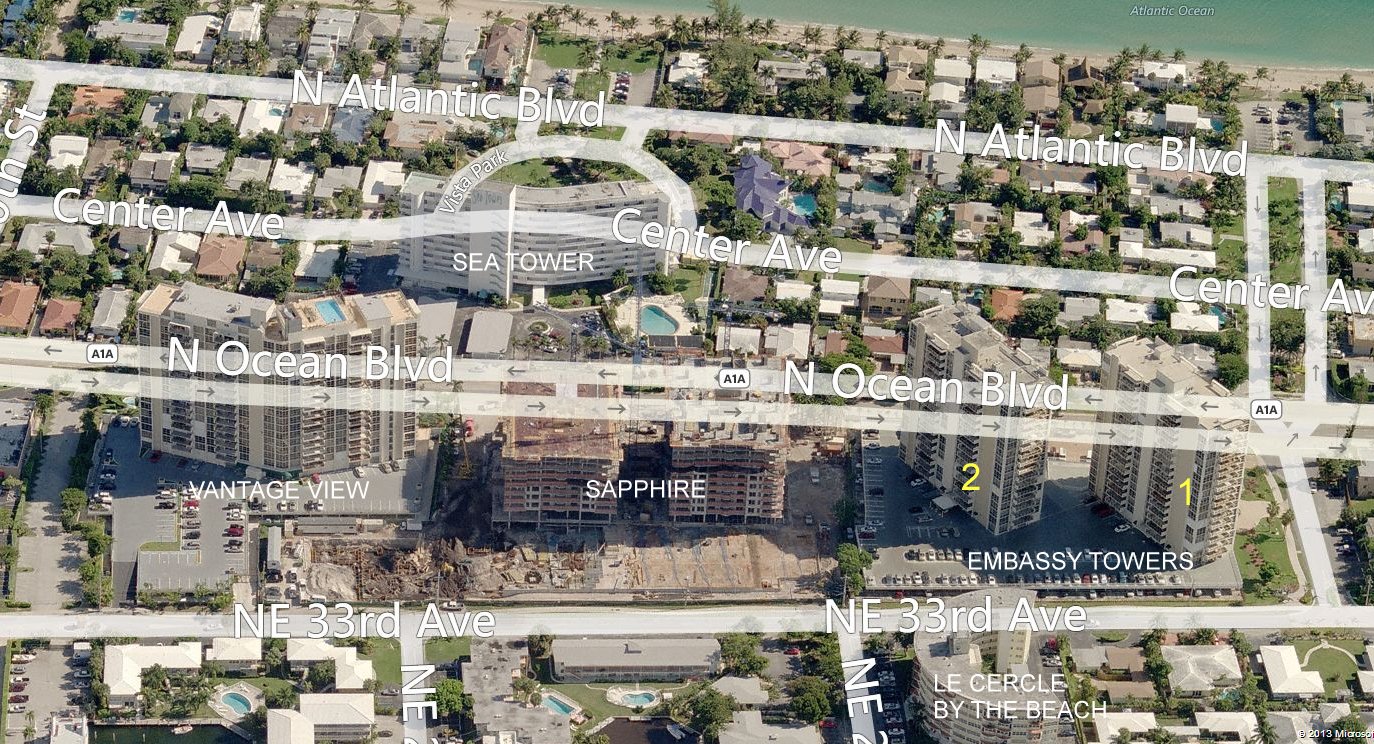 Aerial photo of Embassy Towers II