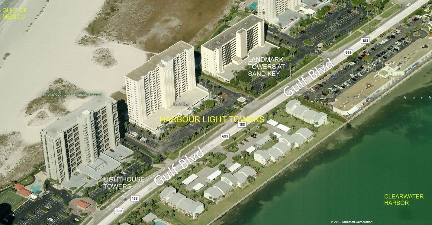 Aerial photo of Harbour Light Towers