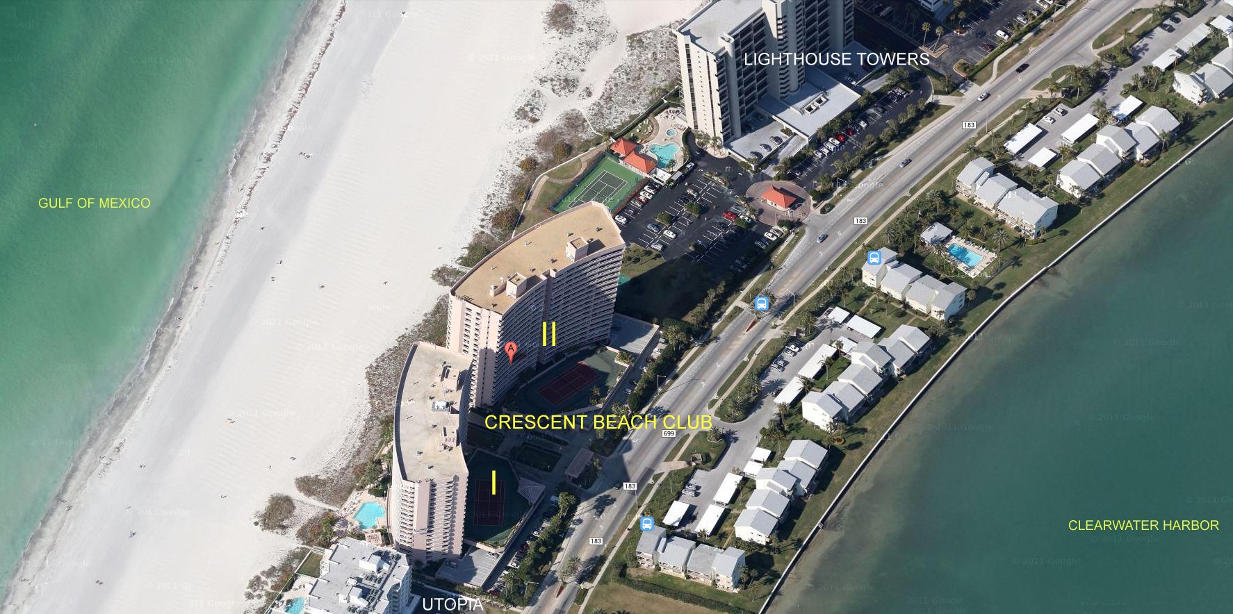 Aerial photo of Crescent Beach Club II