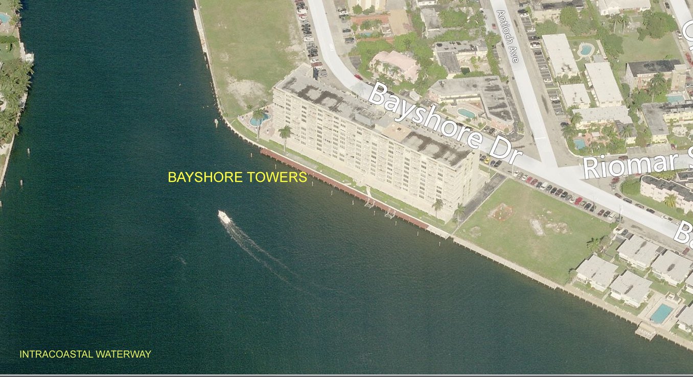 Aerial photo of Bayshore Towers