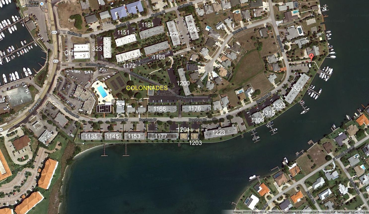 Aerial photo of Colonnades 1-11