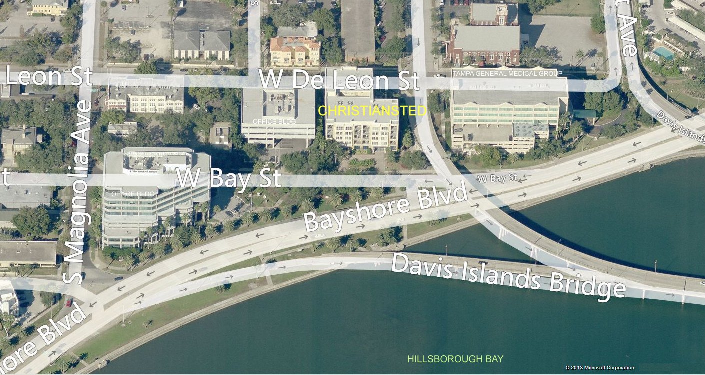 Aerial photo of Christiansted