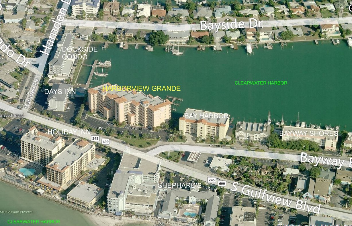 Aerial photo of Harborview Grande