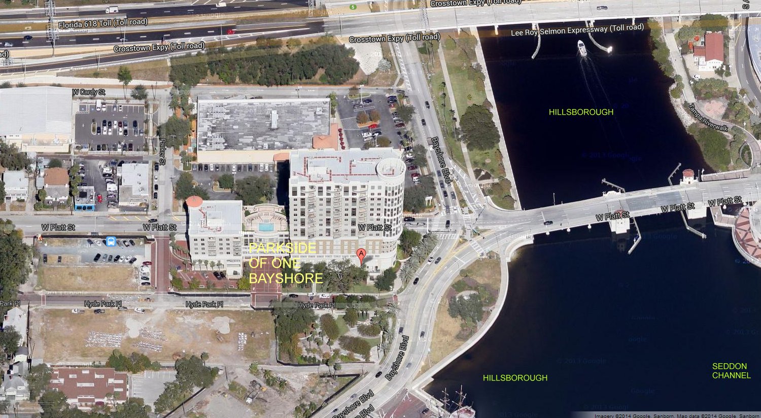 Aerial photo of Parkside of One Bayshore