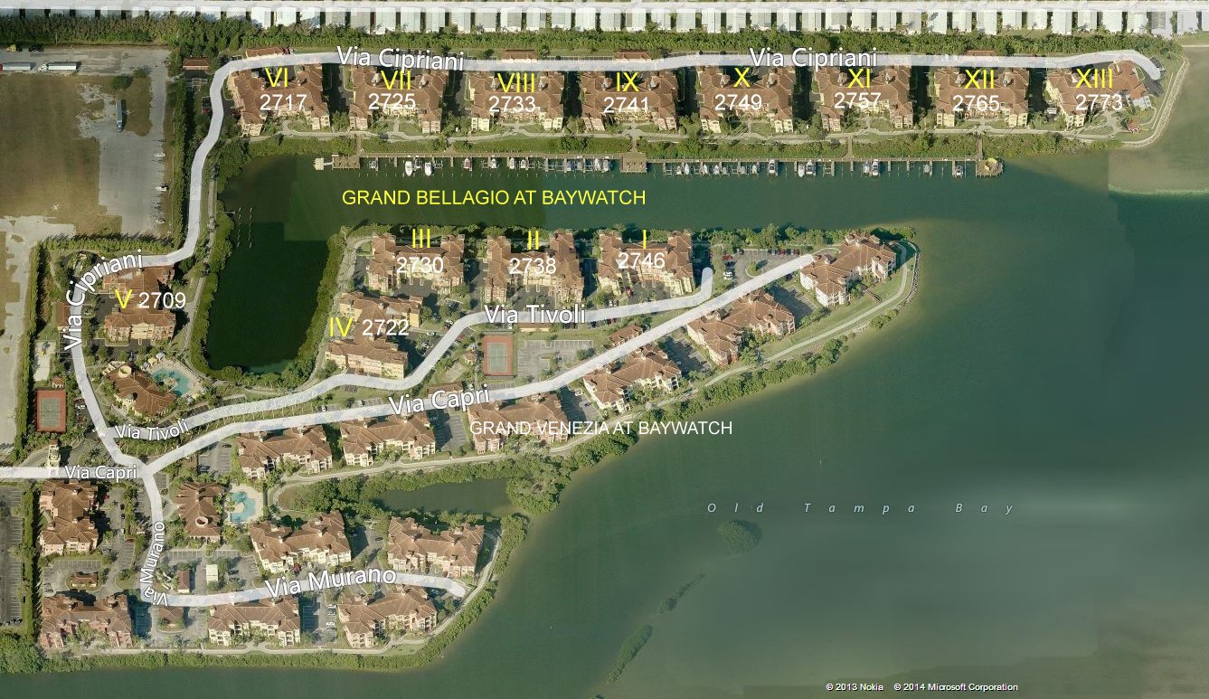 Aerial photo of Grand Bellagio at Baywatch