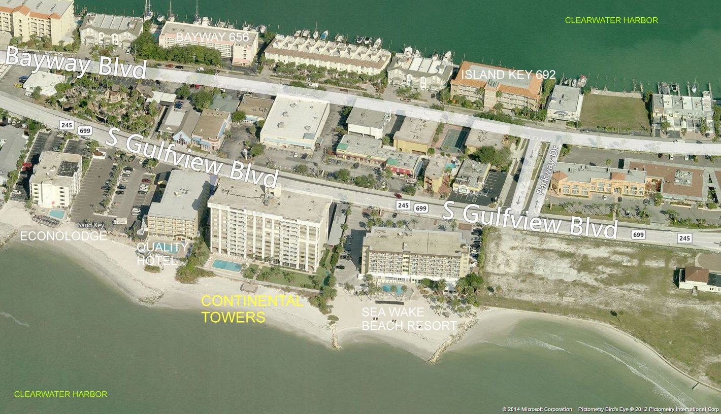 Aerial photo of Continental Towers