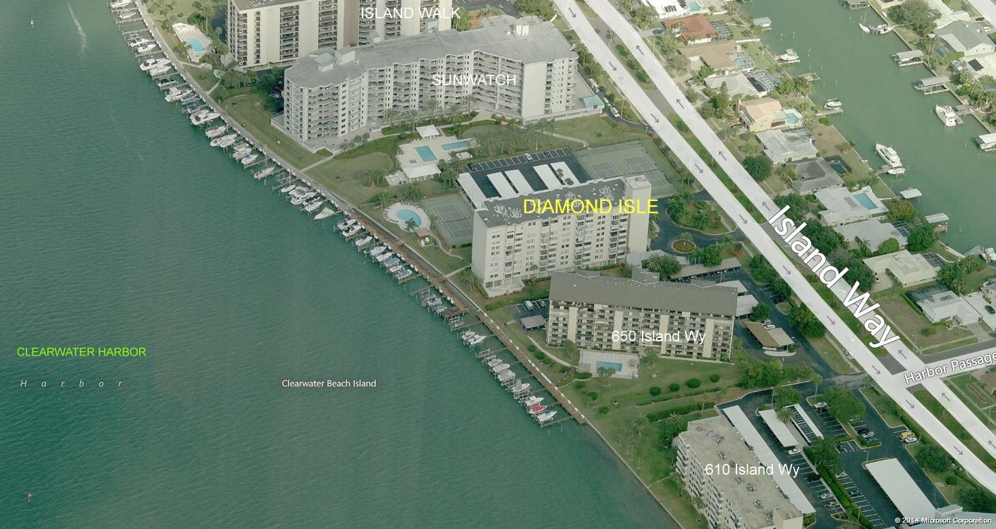 Aerial photo of Diamond Isle