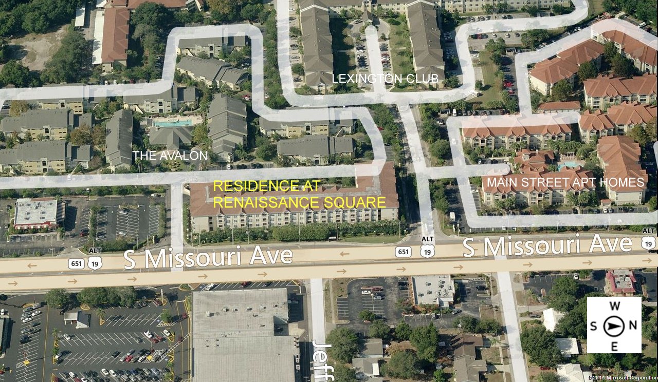 Aerial photo of Residence at Renaissance Square