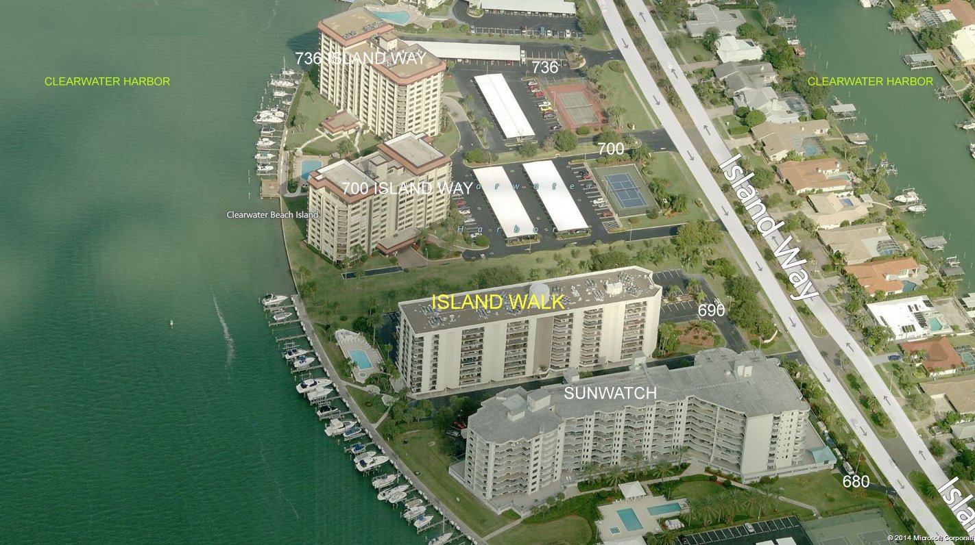 Aerial photo of Island Walk