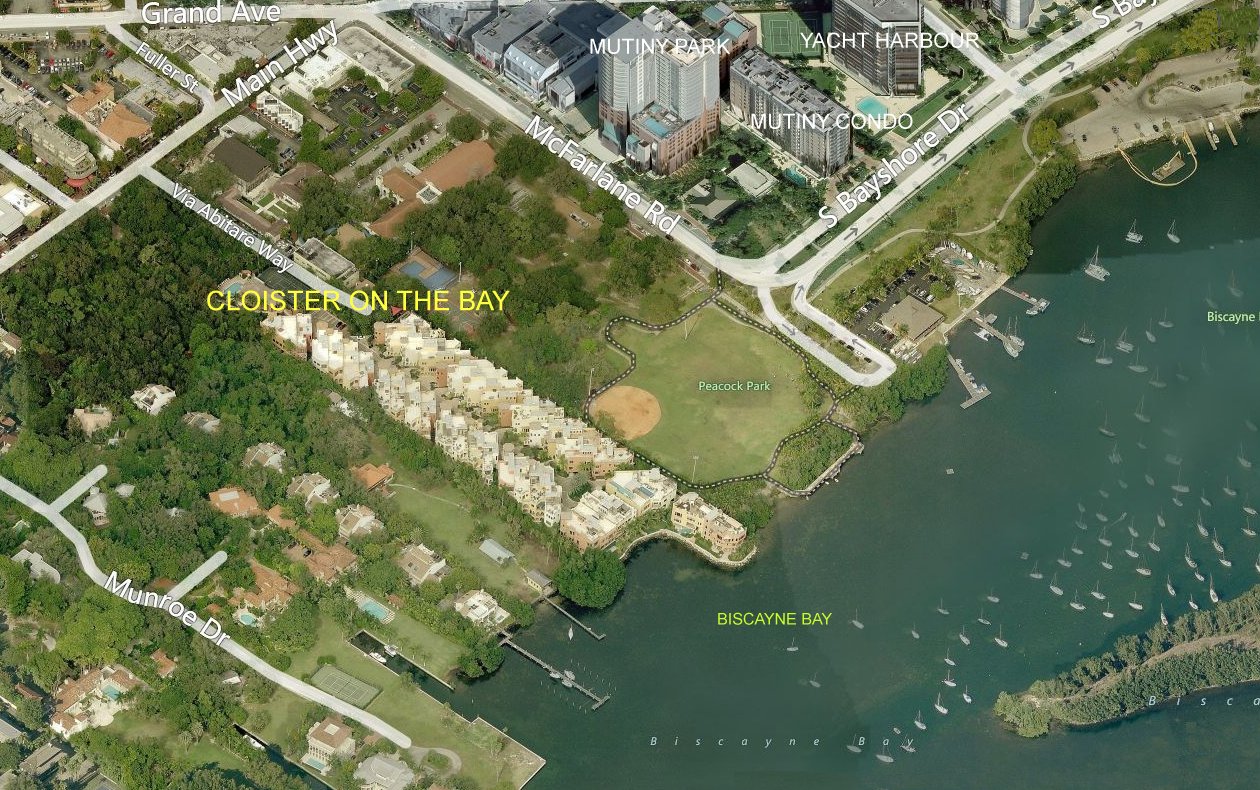 Aerial photo of Cloisters on the Bay