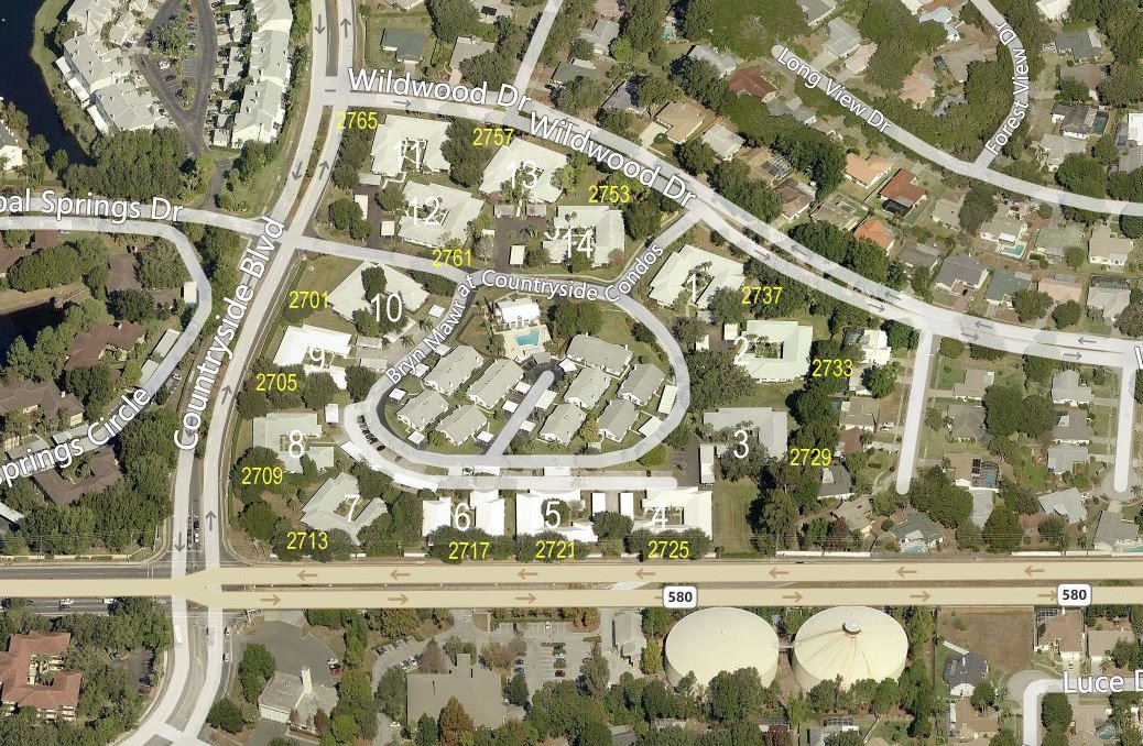 Aerial photo of Bryn Mawr at Countryside