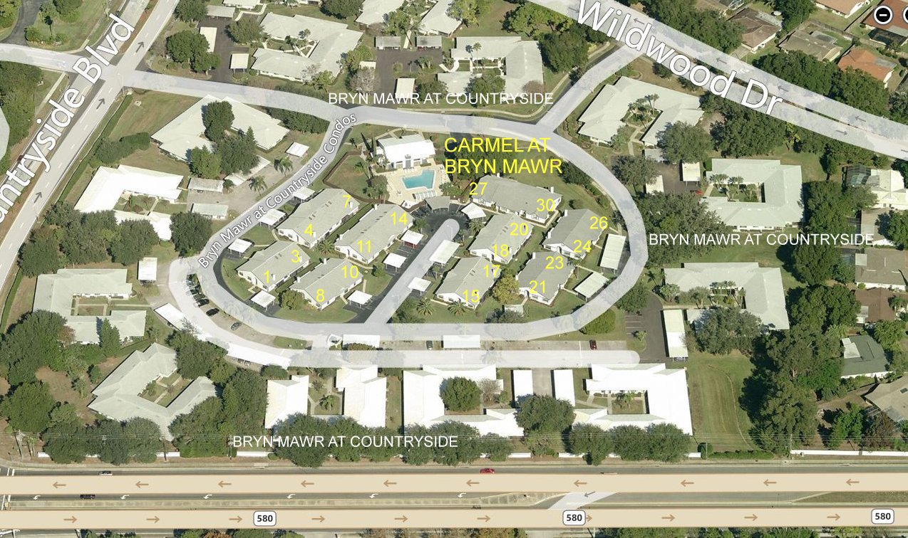 Aerial photo of Carmel at Bryn Mawr