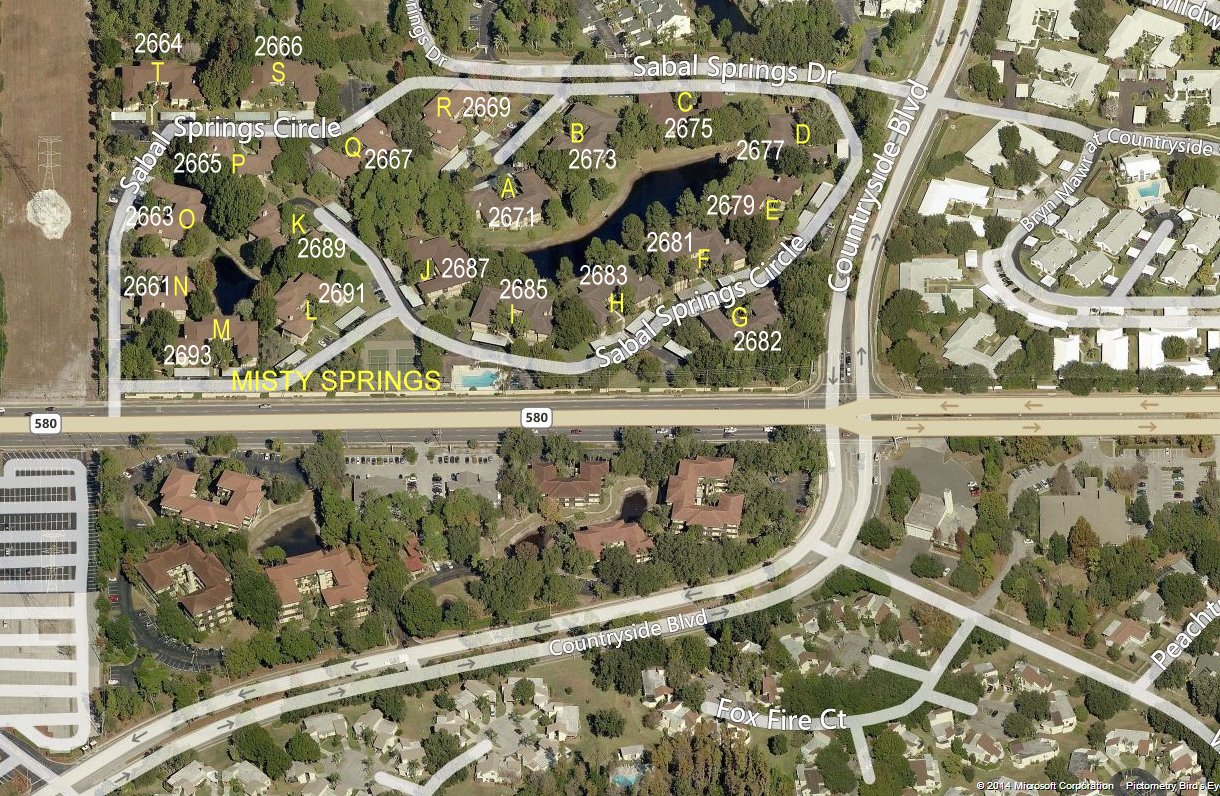 Aerial photo of Misty Springs