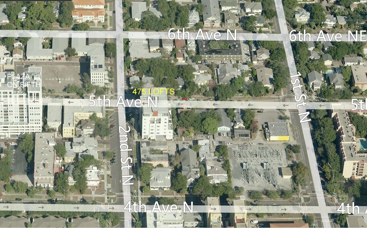 Aerial photo of 475 Condominiums