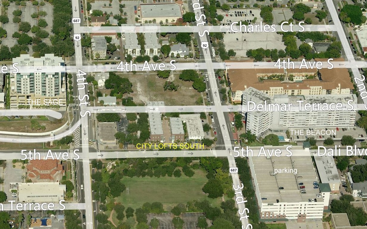 Aerial photo of City Lofts South