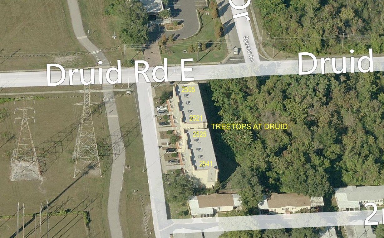 Aerial photo of Treetops at Druid