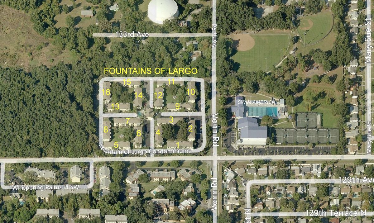 Aerial photo of Fountains of Largo