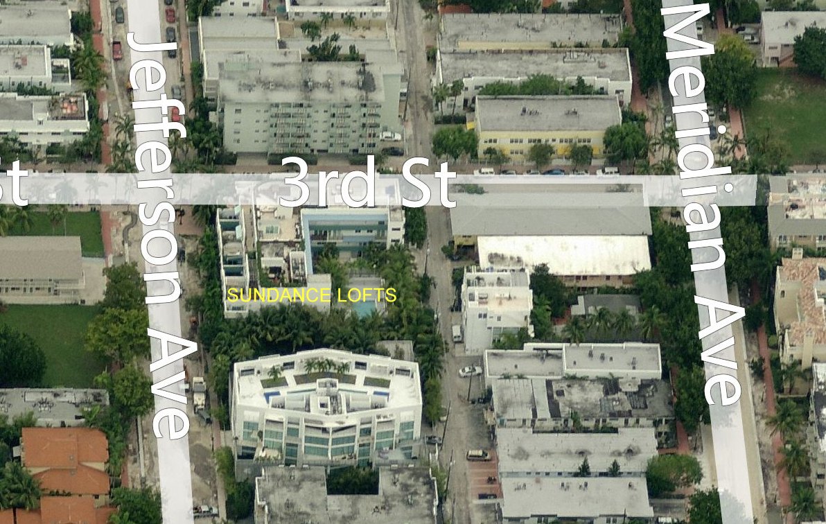 Aerial photo of Sundance Lofts