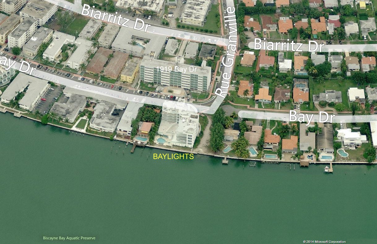 Aerial photo of Baylights