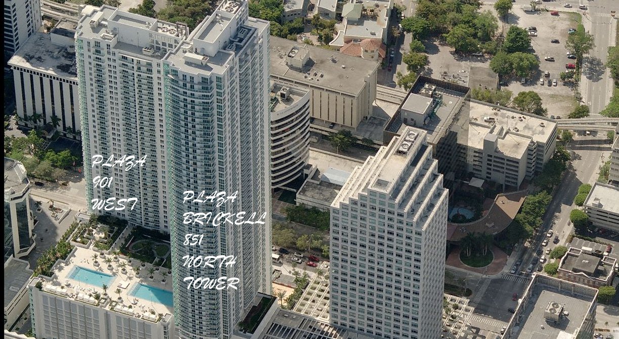Aerial photo of Plaza Brickell 851 (North Tower)