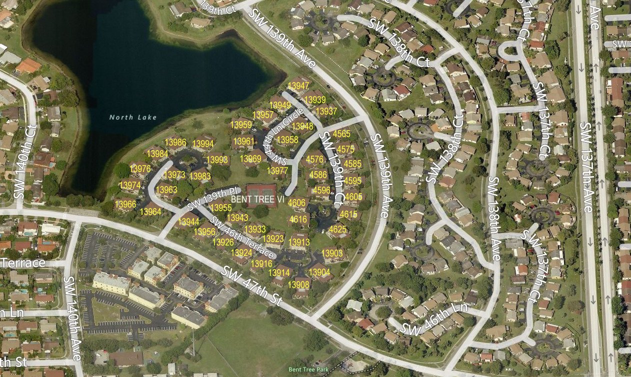 Aerial photo of Bent Tree VI