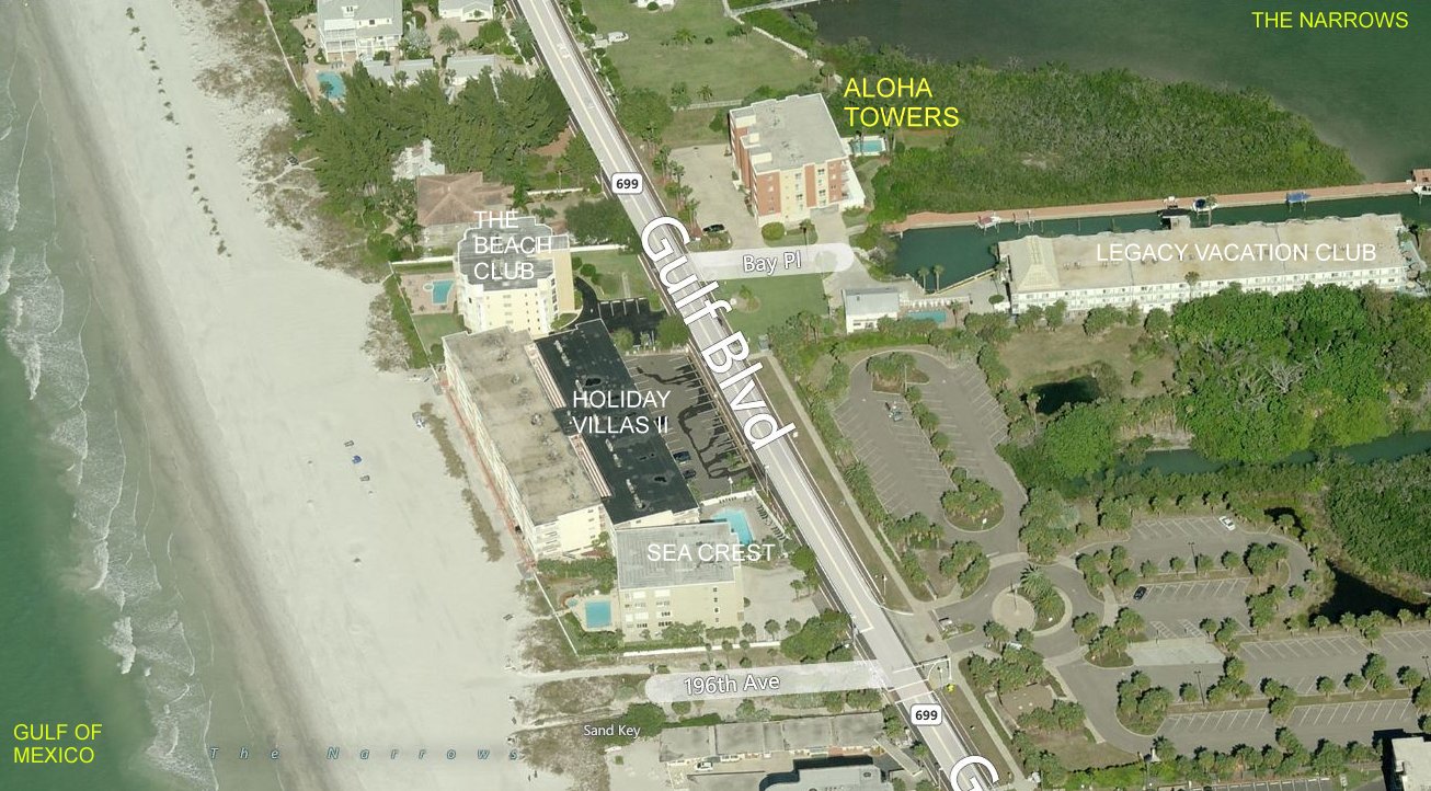 Aerial photo of Aloha Towers