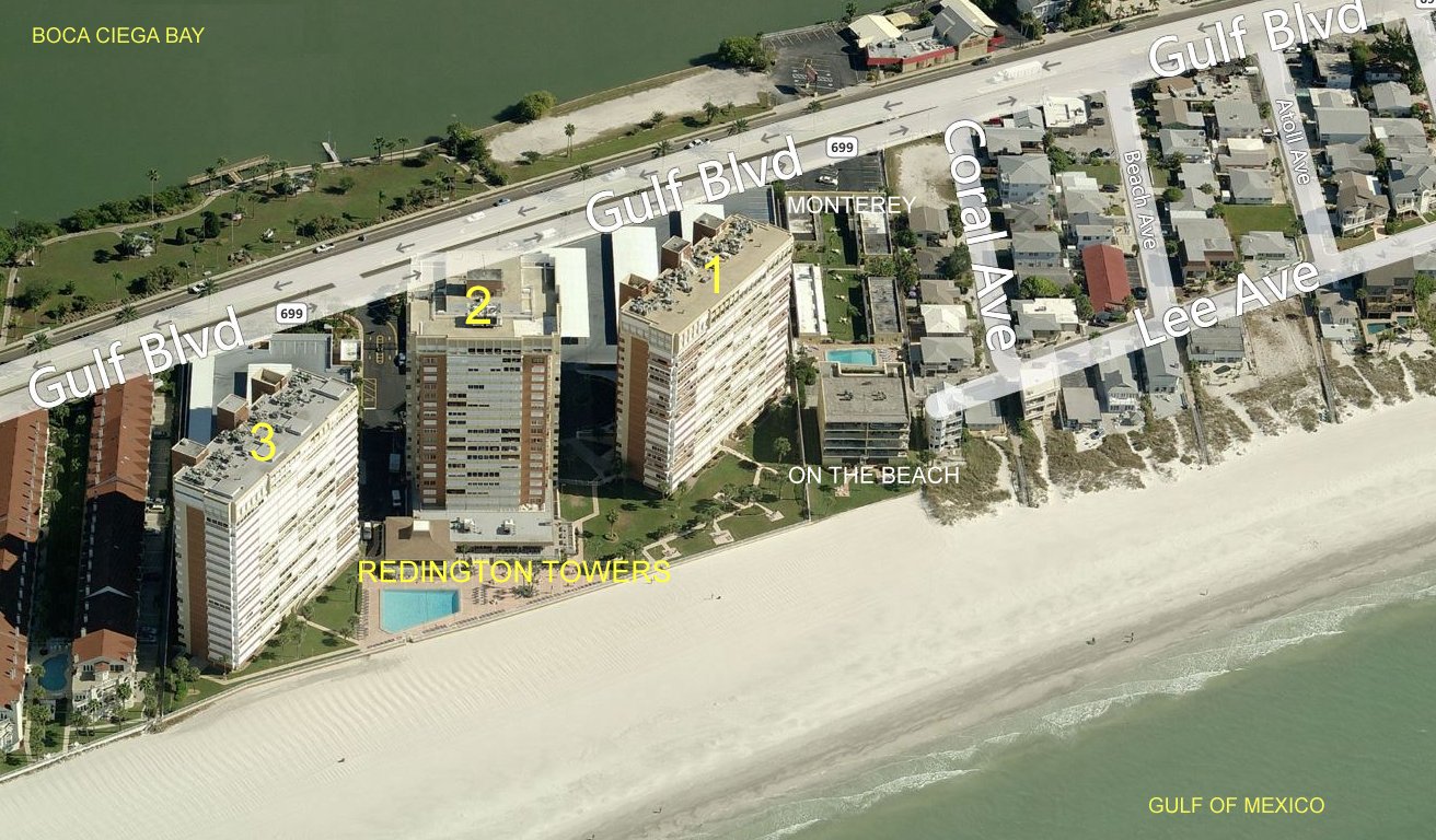 Aerial photo of Redington Towers 1