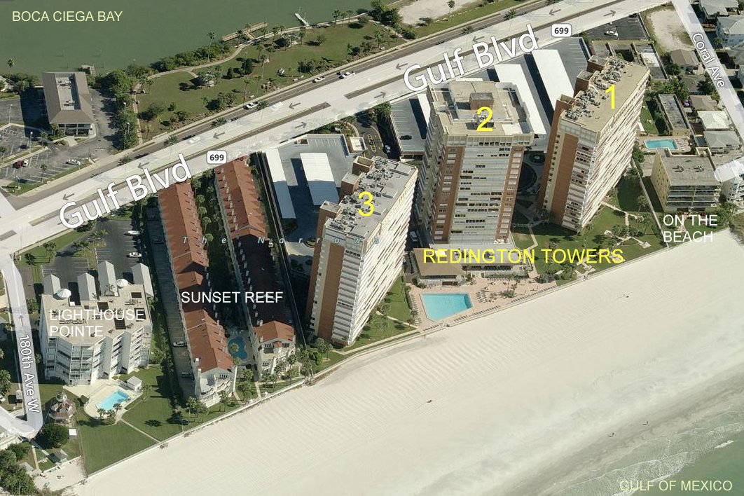 Aerial photo of Redington Towers 2