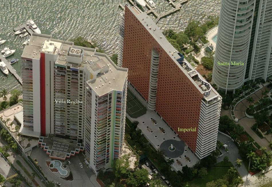 Aerial photo of Villa Regina