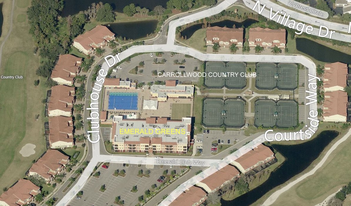 Aerial photo of Emerlad Greens