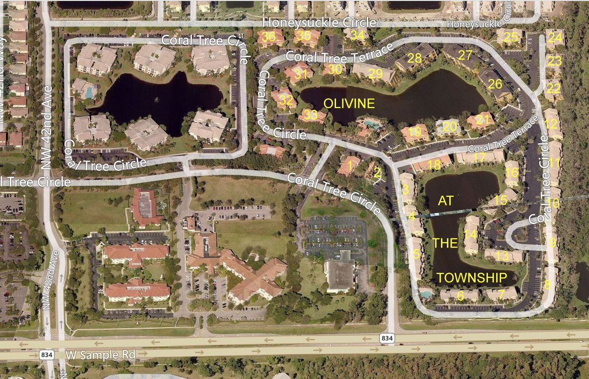 Aerial photo of Olivine at the Township