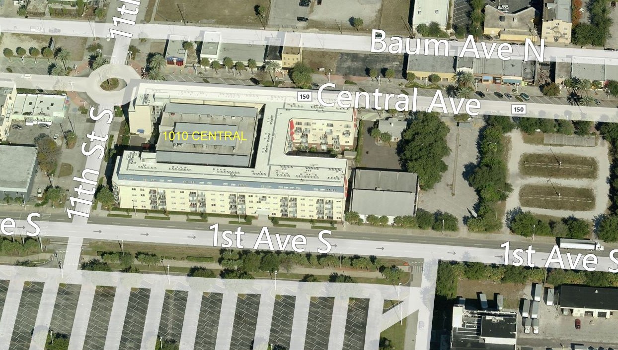 Aerial photo of 1010 Central