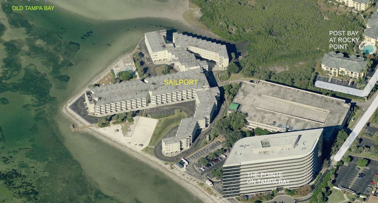Aerial photo of Sailport on the Bay