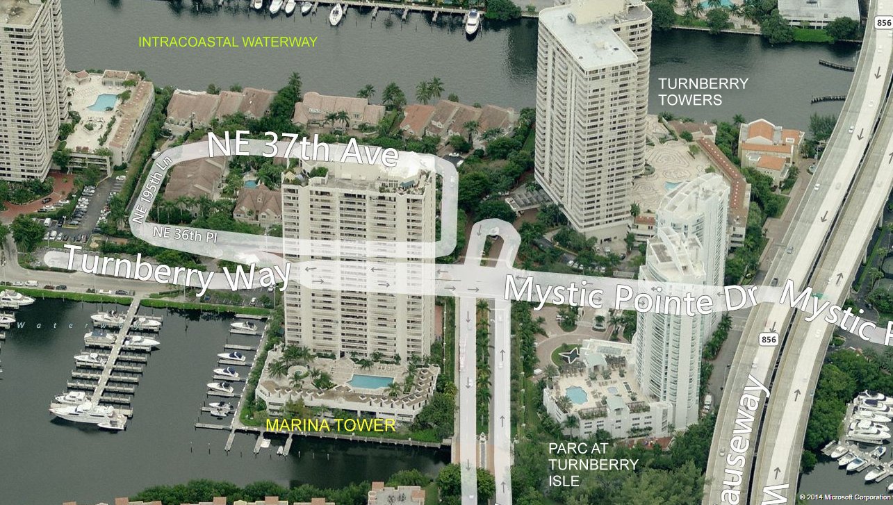 Aerial photo of Marina Tower