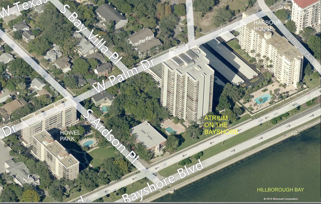 Aerial photo of Atrium on the Bayshore